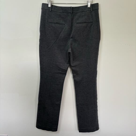 Ann Taylor Straight Leg Pants - Charcoal Gray Herringbone - Women's 8 - Picture 2 of 6